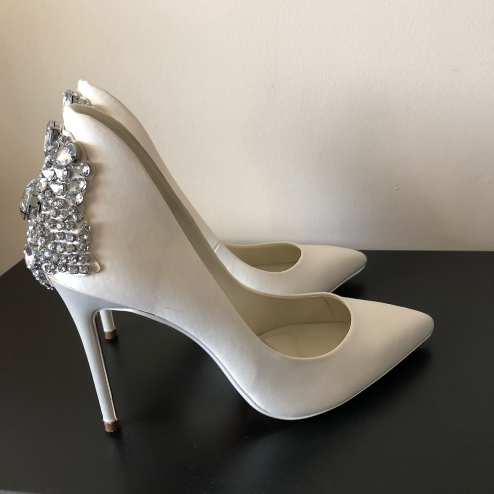 Bridal Ted Baker London Shoes | White Satin Rhinestone Shoes | white Satin Pump